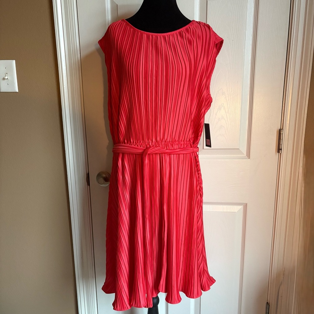 DKNY Pleated Tie Dress